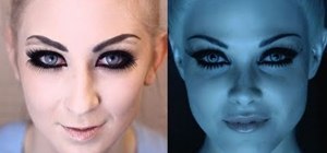 Create a sultry makeup look inspired by Gem from "Tron: Legacy"