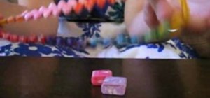 Create a chain of folded Starburst candy wrappers