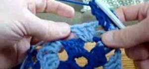 Crochet the ends of a granny  square