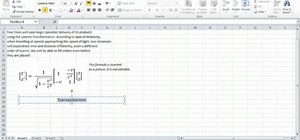 Work with math equations in Microsoft Excel 2010