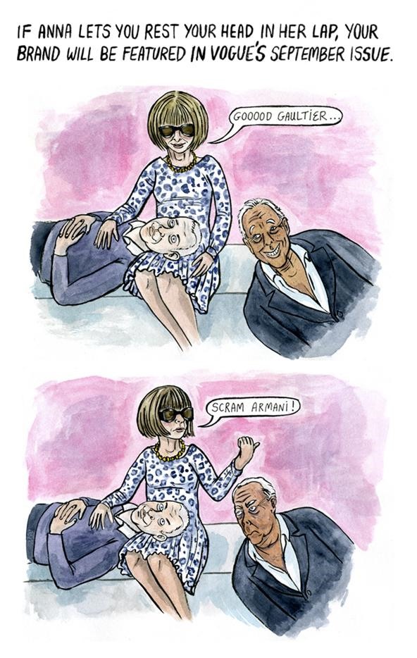 Gossip Illustrated: Anna "Devil" Wintour Smeared With Ink and Wit
