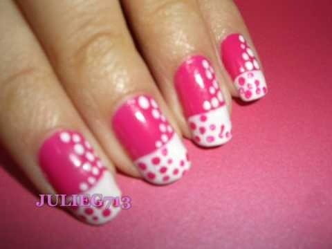 Apply a twisted polka dot art design to your nails
