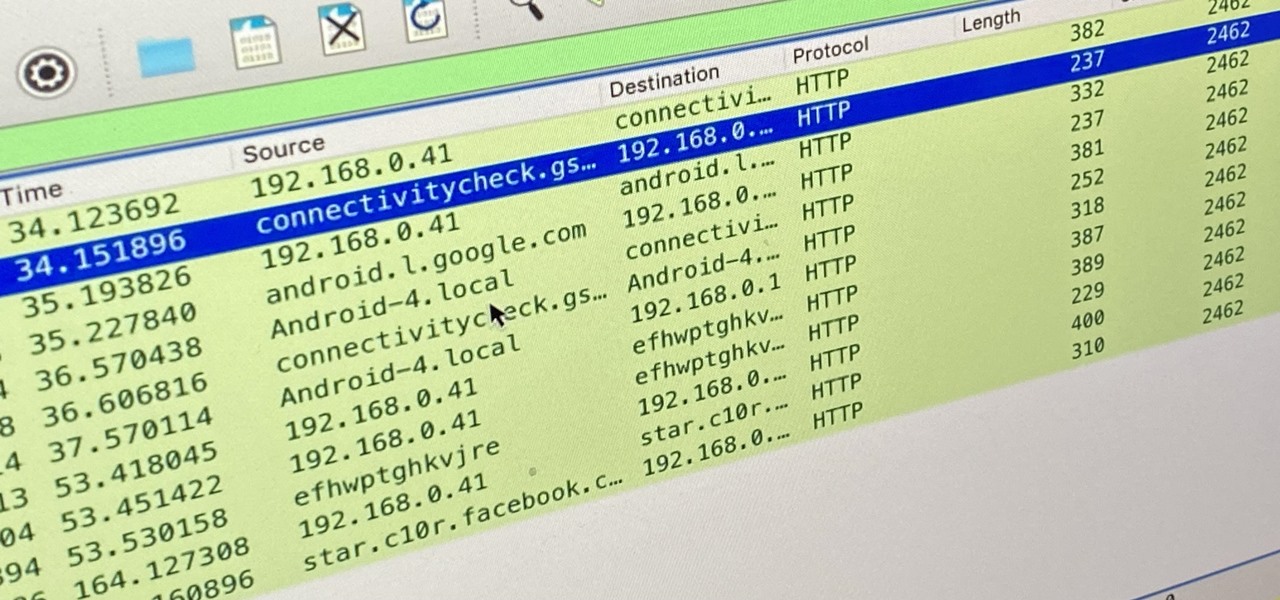 Spy on Traffic from a Smartphone with Wireshark