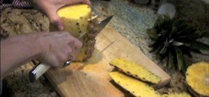 Cut a pineapple