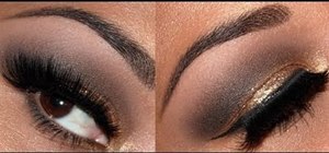 Create a dramatic and sexy neutral cat eye look
