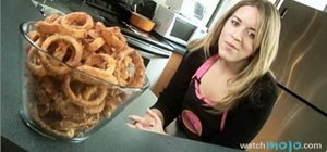 Make deep fried onion rings on the stove