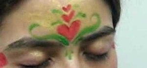 Apply "Valentine Princess" face paint