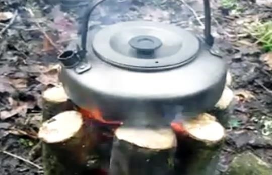 How to Make an All-Night Campfire with Just One Log