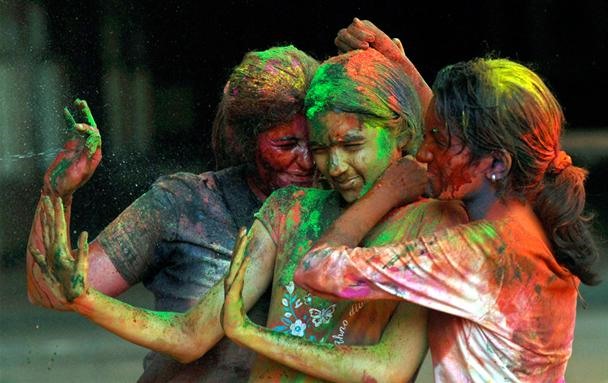 India Soaked in Holi Colors
