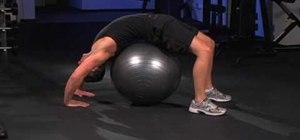 Do stability ball backbend holds