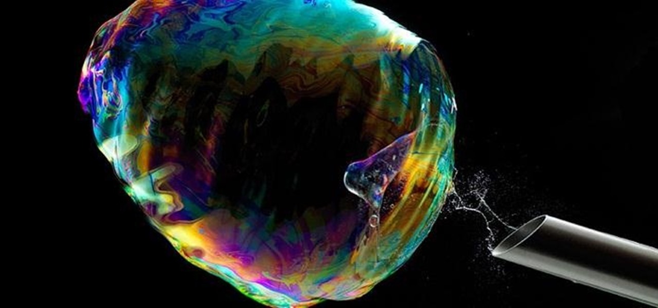 The Iridescent Beauty of Bursting Bubbles Captured with High-Speed Photography