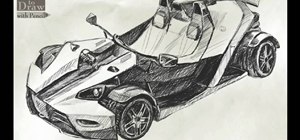 Draw a KTM X-BOW "ROC" car