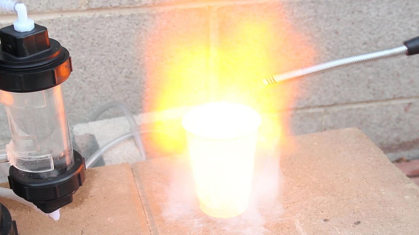 How to Turn Ordinary Water into Explosive Gas That Goes KABOOM!