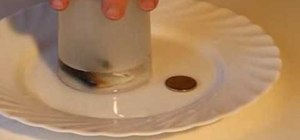 Get a coin out of water without getting wet