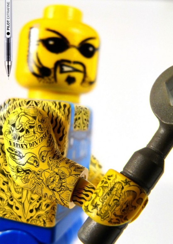 Extra-Fine Pen Allows for LEGO Tattoo Magic