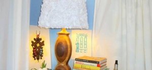 Upgrade an old lamp shade into a blossom lamp
