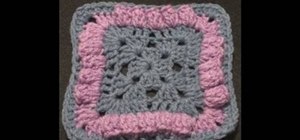 Crochet a left handed bellevue granny square