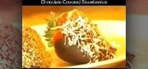 Make coconut and almond chocolate covered strawberries