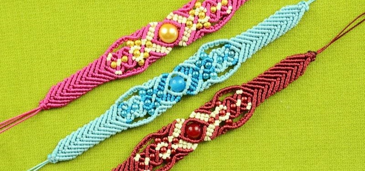 Beaded Macrame Bracelets in Two Colors