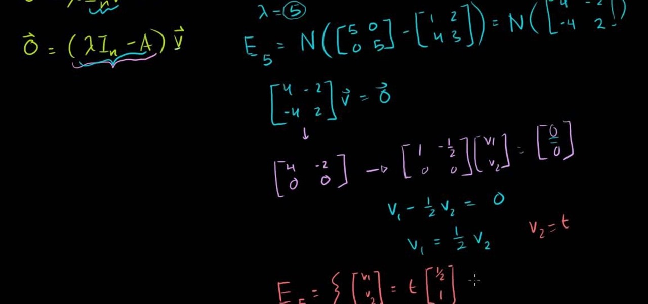 abrelatas internacional conveniencia How to Find eigenvectors and eigenspaces of a 2x2 matrix « Math ::  WonderHowTo
