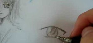 Draw a male anime eye