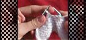 Do a sloped bind-off in English knitting