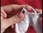 Do a sloped bind-off in English knitting