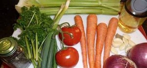 Make a basic fresh vegetable stock