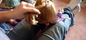 Weave ribbon into your American Girl doll's hair