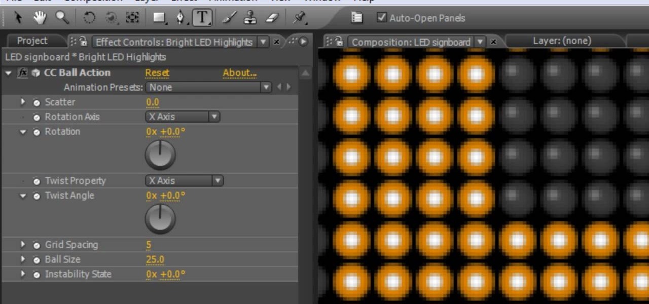 How to Create a simple scrolling LED display in After Effects « After  Effects :: WonderHowTo