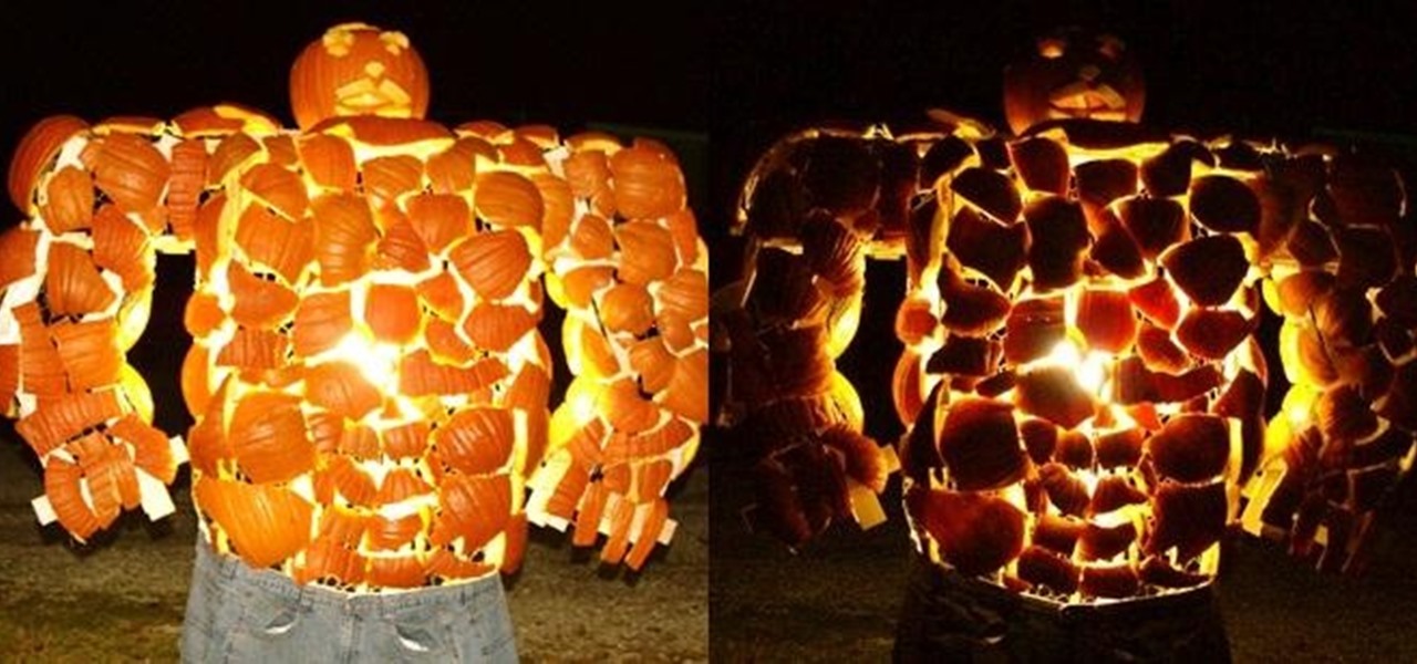 How to Build the Fantastic Four's "Thing" Out of Smashed Up Pumpkins