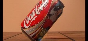 Make a soda or beer can balance on its side