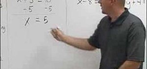 Solve simple algebraic equations