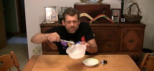 Make a non-Newtonian fluid with water and corn starch
