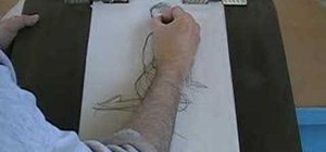 Draw a front view of a nude woman