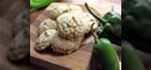 Bake green chili pepper cookies