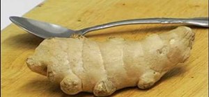 Peel ginger without using a knife