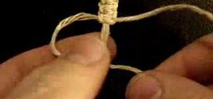 A square knot for hemp jewelry