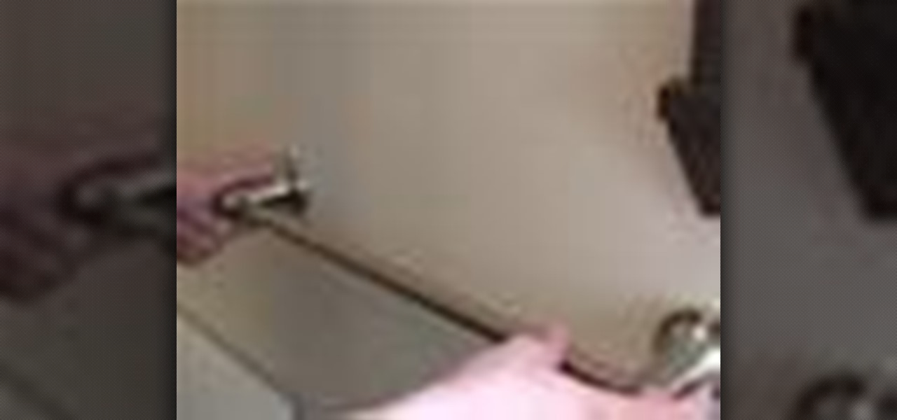 How To Install A Towel Bar On Bathroom Wall Or Hollow Door Construction Repair Wonderhowto - How To Put Up A Bathroom Towel Bar