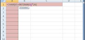 Generate random letters without RANDBETWEEN in Excel
