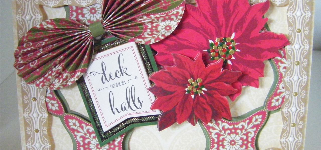 Make a Christmas Cut Out Poinsettia Card