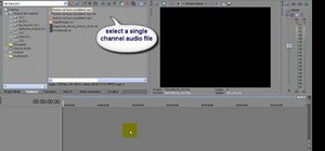 Convert single-channel (mono) audio to stereo in Sony Vegas 9
