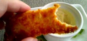 Double dip a chicken finger at a party the polite way
