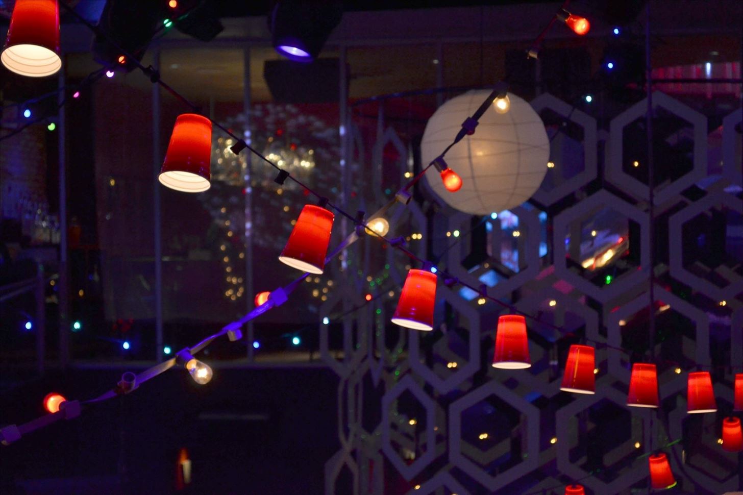 How to Recycle Red Plastic Cups into a Sweet Set of Stringed Party Lights