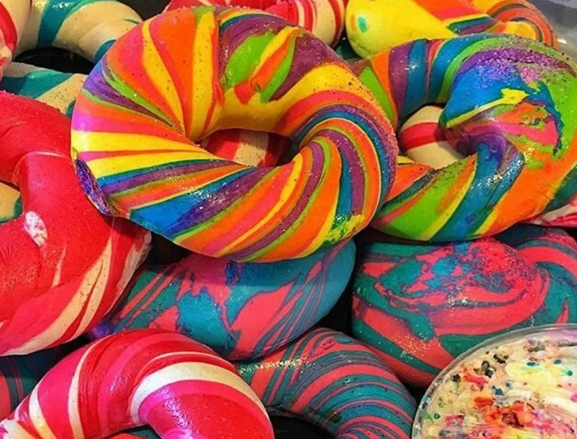 Rainbow Bagels Are Taking the Country by Storm