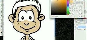 Draw a cartoon boys face in Adobe Photoshop