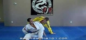 Escape a Jiu Jitsu scarf hold by getting to your knees