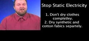 Stop static electricity on clothes