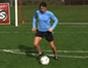 Dribble with the outside of the foot during soccer