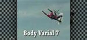 Perform a body varial 7 kiteboarding trick